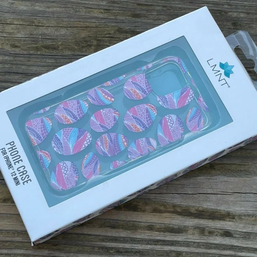 LMNT Phone Case For Iphone 12 mini Multi Color Easter Egg Back Case New in Box